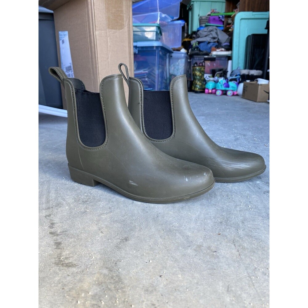 Target Women's Chelsea Rain Boots Olive Green Size 6